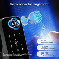 Serrure Intelligente Auvinx Tuya TTLock à Empreinte Digitale, Étanche, Automatique, pour Porte d'Entrée, Sécurité, Serrures Électriques de Porte de Garage