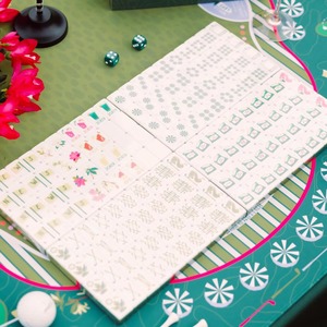 Juego de Fichas de Mahjong Americanas a Rayas <span class=keywords><strong>con</strong></span> Diseño de Campo de Golf y Patrón Floral, de Acrílico Moderno de Cuatro Capas, Personalizado al por Mayor - Product Image 4