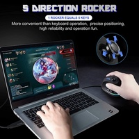 Souris de jeu verticale C-18 filaire RGB ergonomique USB Joystick Souris de jeu programmable pour PC Ordinateur Joueurs