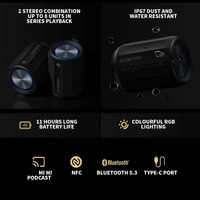 Haut-parleur sans fil portable étanche Mijia Mi BT Mini 3 couleurs 2000 mAh pour contrôle via l'application Xiaomi