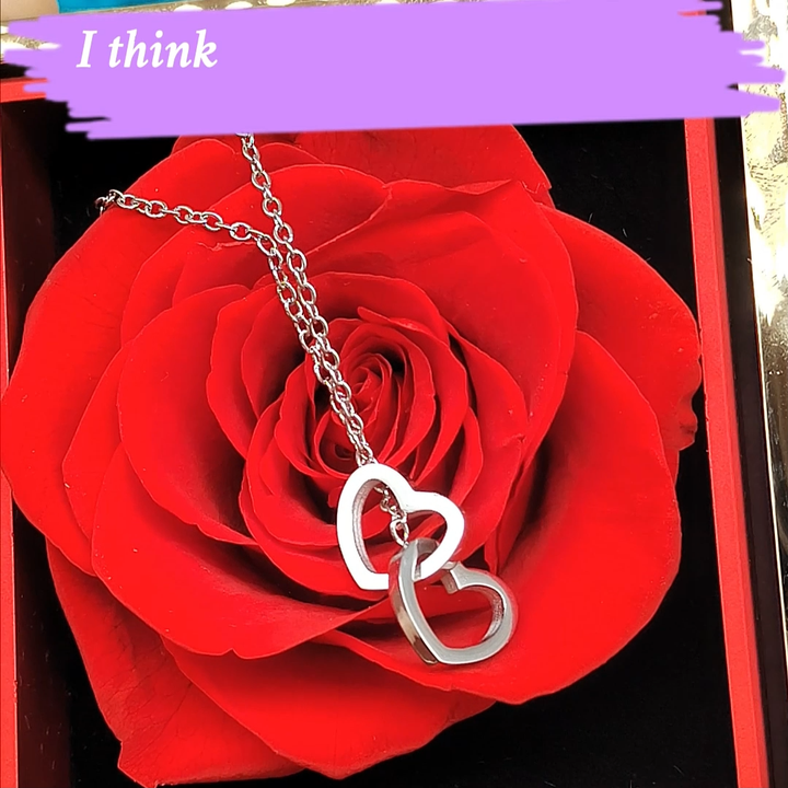 AuraBrillyn Preserved Purple Roses With Heart Necklace Gift Set – LED Light Box, Eternal Flowers - View #11