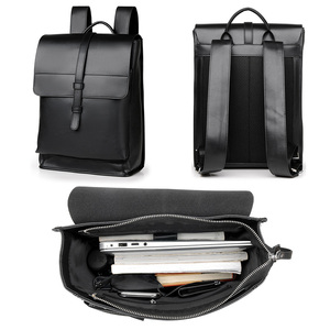 <span class=keywords><strong>Sac</strong></span> à <span class=keywords><strong>dos</strong></span> pour ordinateur portable en <span class=keywords><strong>cuir</strong></span> PU de <span class=keywords><strong>luxe</strong></span>, grande capacité, imperméable, durable, avec logo personnalisé, pour hommes et femmes - Product Image 2