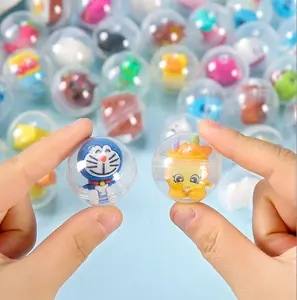 ماكينة بيع صغيرة شفافة تمامًا 28 مم ألعاب كبسولات ماكينة بيع Gashapon مع ألعاب Kawaii Cute