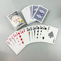 Jeu de cartes de poker écologique OEM en vrac, 290 g/m², texture gaufrée, couché mat, glisse fluide, 2 jeux, pour camping, extérieur, famille, soirées et jeux de société