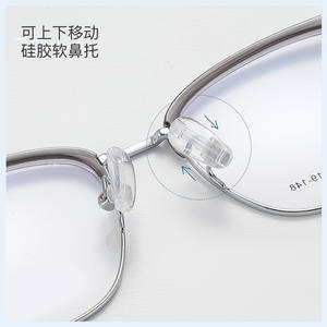 กรอบแว่นตาโลหะผสมแบบ unisex ครึ่งกรอบ เลนส์เรซิ่น น้ำหนักเบา ทรงสี่เหลี่ยม รุ่น JS6520 Danyang - Product Image 3