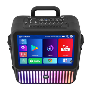 Diamond 低起订量双4英寸低音扬声器120W强力可充电移动便携式成人卡拉OK机，带13.3英寸歌词显示屏 - Product Image 3