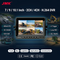 Moniteur de caméra de recul AHD couleur 1080p JMK 10 pouces 10,1 pouces pour voiture, aide au stationnement en marche arrière