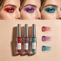 FAIRY EL165 Fard à paupières liquide métallique personnalisé à paillettes multichromes chatoyantes et sensuelles, vente en gros