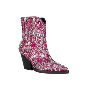 WETKISS 2023 gioielli <span class=keywords><strong>rosa</strong></span> lussuosi strass intarsio a mano punta a punta tacco alto stivali occidentali stivali per donne e ragazze - Product Image 3