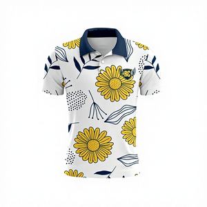 เสื้อเจอร์ซีย์พิมพ์ลายดอกไม้สีน้ำเงินคุณภาพสูงสำหรับผู้หญิง ดีไซน์ล่าสุด สวมใส่สบาย ระบายอากาศได้ดี ไซส์ใหญ่ ป้องกันรังสียูวี แห้งเร็ว - Product Image 1