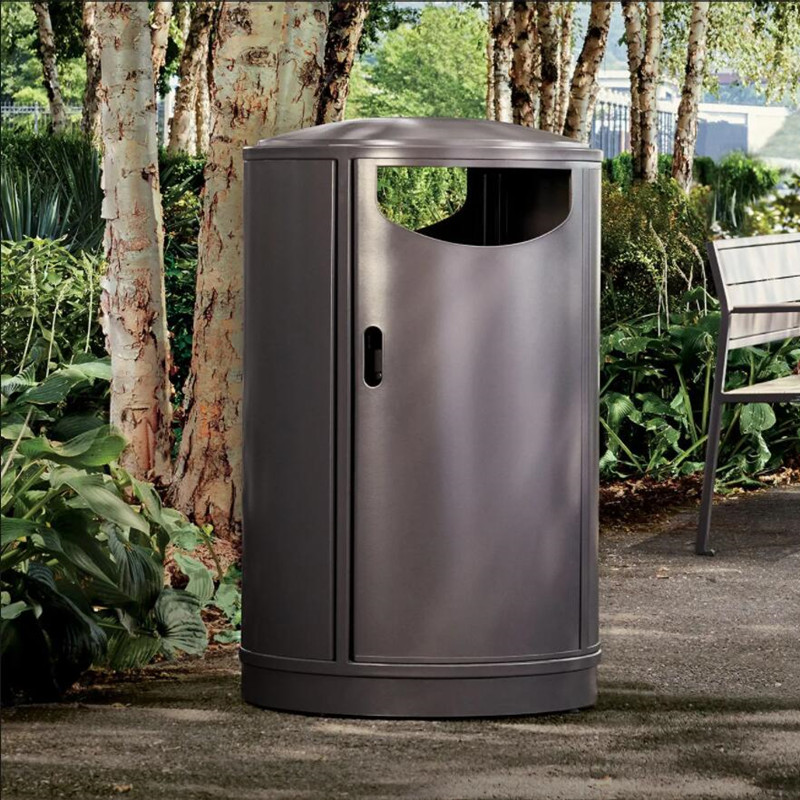 Wholesale Garden Park Street Outdoor stand Metal Commercial Litter Waste Recycle Bin Trash Can
