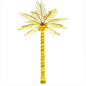 Outdoor waterproof led lighted palm tree for park decor