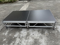 Plateforme de Scène Modulaire Pliable en Alliage d'Aluminium, Contreplaqué Antidérapant, Hauteur Réglable, Capacité de Charge 1000 kg, Rapide