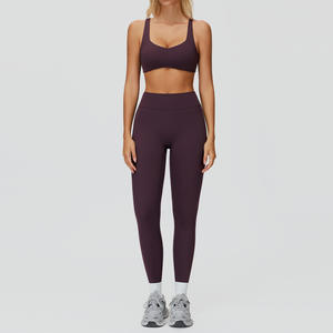 Ensemble de <span class=keywords><strong>yoga</strong></span> pour femmes, plusieurs tailles, <span class=keywords><strong>tenue</strong></span> de <span class=keywords><strong>yoga</strong></span> 2 pièces, femmes avec haute élasticité, gym, fitness, logo personnalisé, haute qualité - Product Image 5