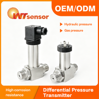 Digital Display Differential Pressure Transmitter 4-20mA Hirschmann Connector SS304 Sensor for Fluid Piping Measurement OEM ODM