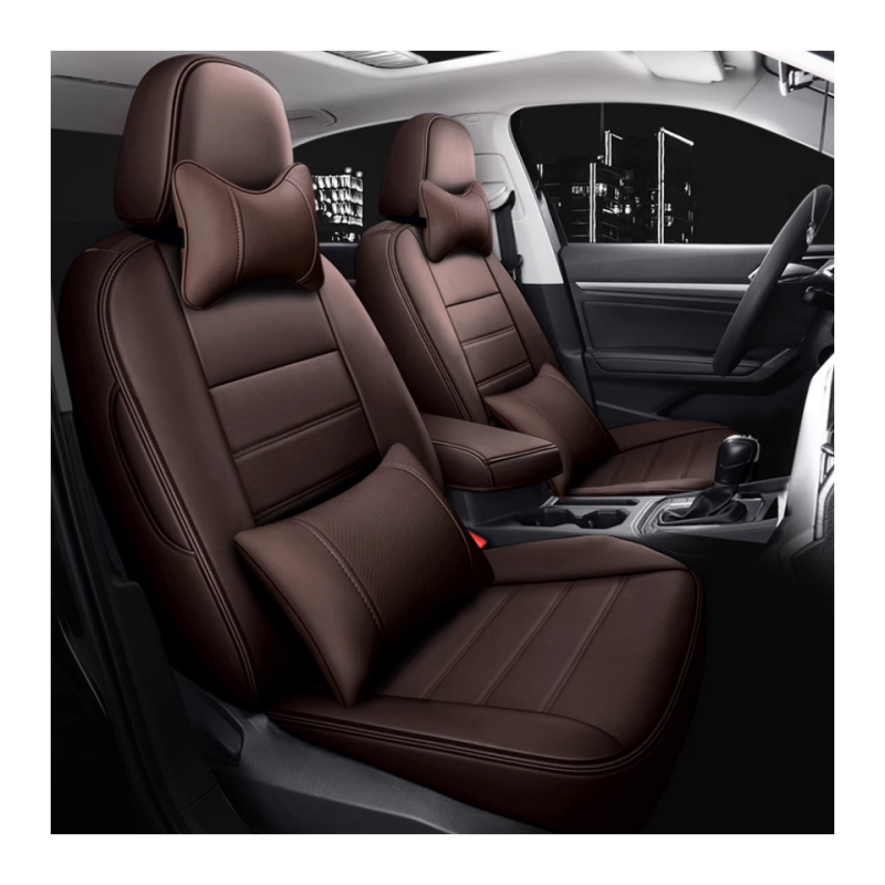 NURCIX 9Pcs 5-Places Voiture Cuir Ensembles Housses siège, pour Peugeot 206 307SW