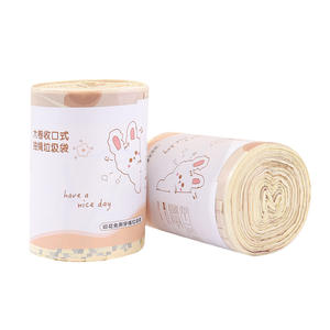 ถุงขยะแบบมีเชือกผูกพิมพ์ลาย Peek A Boo ขนาดใหญ่ หนาพิเศษ ป้องกันการรั่วซึม สำหรับใช้ในบ้านและห้องครัว ปิดอัตโนมัติ - Product Image 1