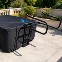 Support de levage moderne de haute qualité pour couvercle de baignoire de massage spa, noir et antirouille