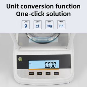 เครื่องชั่งแล็ปขนาด500ก. 1มก. เครื่องชั่งเพชรเครื่องชั่งวิเคราะห์ทองพร้อมจอแสดงผล LCD 2จอ - Product Image 4