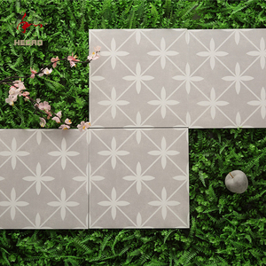 Trang trí nội thất hiện đại Kích thước nhỏ 300x300mm màu xám loạt gạch ốp tường gốm chống trượt thiết kế hoa nội thất - Product Image 6