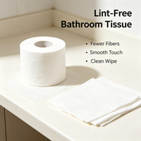 Rouleau de papier toilette jetable sans peluches, 1/2/3/4 plis, doux et absorbant, pour la maison, l'hôtel et les toilettes commerciales