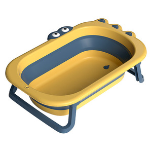 Bañera plegable para bebés con diseño de dibujos animados para recién nacidos y bebés de 0 a 12 meses, material PP, asiento de baño multifuncional - Product Image 1