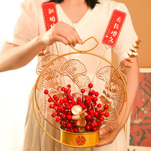 Décoration de bureau Kch en forme de fruit artificiel, jujube rouge géométrique en métal pour la maison et le bureau - Product Image 4