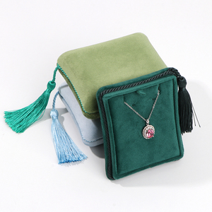 Caja de Embalaje de Joyería de Terciopelo de Lujo Personalizada con Logotipo para Pendientes, Colgantes y Collares - Product Image 3