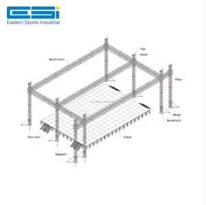 ESI Treillis de toit en aluminium résistant aux intempéries pour les environnements difficiles Roues et roulettes en aluminium pour la scène mobile et les plates-formes audiovisuelles - Product Image 1