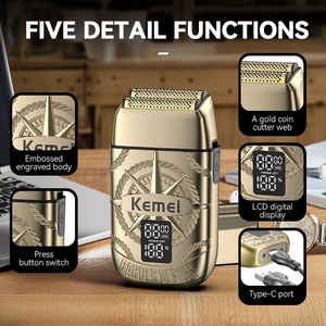Kemei KM-T362 8500RPM High Speed Foil Shaver Dural Blades Beard <strong>Trimmer</strong> Electrical Men's Shaver <strong>Moustache</strong> Cutting <strong>Trimmer</strong> - Product Image 2