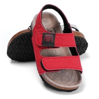 Sandal Anak Laki-laki Musim Panas Berkualitas Tinggi dengan Sistem Pengikat Hook & Loop, Bagian Atas Ramah Anak, Sol Kulit Sapi dengan Bantalan Empuk