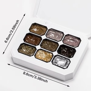 Esmalte de Uñas en Gel de 9 Colores Cálidos para Invierno, Gel Degradado para Pintar y Difuminar, Gel UV Semisólido de Alta Saturación en Lata - Product Image 5