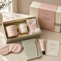 Coffret Cadeau Luxe Personnalisé avec Logo : Bougie, Tasse, Masque pour les Yeux, Chaussettes, Carnet – Fournisseur de Cadeaux d'Appréciation d'Entreprise, Bien-être RH