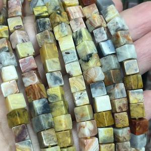 <span class=keywords><strong>Crazy</strong></span> Lace Agate Venta al por mayor Cubo de piedras preciosas 6X6mm Cuentas cuadradas de piedra natural para la fabricación de joyas Aprox: 380mm/STR - Product Image 4