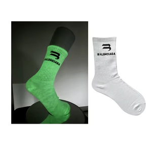 Custom Logo No Minimum Order Design Reflective <b>Socks</b> – Luminous Cotton Crew <b>Socks</b> for Night Running Safety - Product Image 3