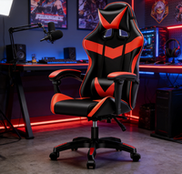 Chaise de jeu en cuir PU confortable avec repose-pieds pour joueurs, vente en gros d'usine, haute qualité, pour PC et course, pour les gamers