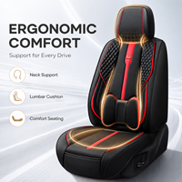 AUTOALL Housses de Sièges de Voiture Universelles en PVC de Luxe 5 Places pour Ssangyong Rexton pour Renault Duster Vw Golf 7 Mazda