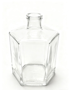 大容量 1000 毫升 多边形形状 酒瓶（适用于葡萄酒、威士忌、伏特加、啤酒、苏打水）带 T 型盖 - Product Image 6