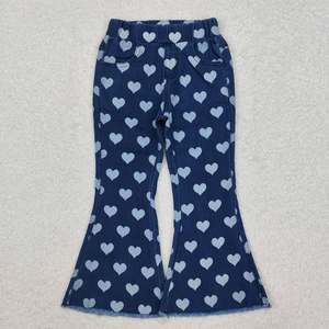 Boutique de Ropa Infantil RTS, Pantalones de Campana con Varios Estampados para Bebés Niñas, Jeans Infantiles al por Mayor - Product Image 3