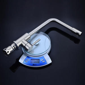 304 Stainless Steel Single-hole <b>Brushed</b> Nickel-colored Kitchen Sink with Cold and Hot 360-degree Rotating Faucet - Product Image 6