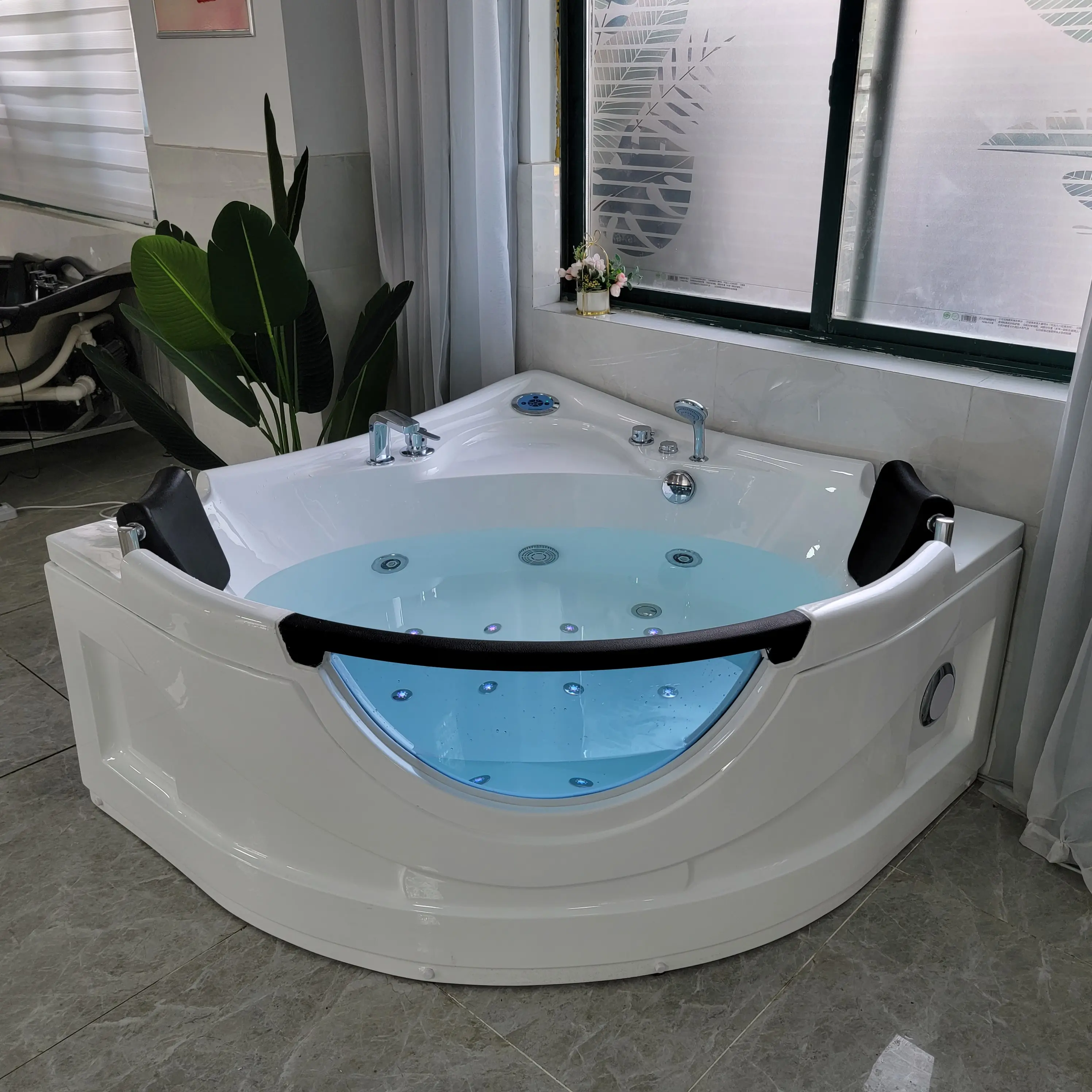 professional acrylic double whirlpool bathtub standard dimensions massage acrylic bathtub spa whirlpool massage bathtub 2 person