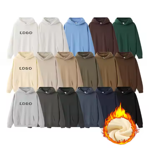 Dropshipping Streetwear pour hommes Logo graphique personnalisé Impression bouffante Sweat à capuche unisexe de haute qualité à épaules tombantes - Product Image 2