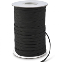 Ruban élastique plat tricoté de 6 mm, très extensible, bobine de 100 yards pour la couture de ceintures, vêtements, pantalons, chaussures, sacs et articles vestimentaires