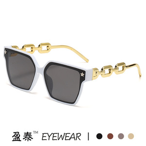 Yingtai Eyewear Oversized <b>Square</b> <b>Sunglasses</b> UV400 Women Fashion Chain Temples - Product Image 2