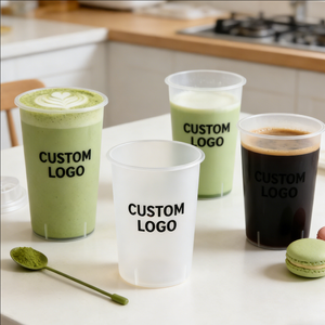 Vasos de Plástico PP Esmerilado Personalizados de Pared Simple con Impresión UV, 90 mm de Diámetro, 32 oz de Capacidad para Café y Matcha - Product Image 4