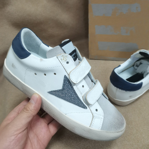 Baskets en cuir véritable rétro automne-été pour femmes, chaussures plates de sport <span class=keywords><strong>Superstar</strong></span> de marques de créateurs pour enfants et hommes - Product Image 6