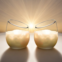 Nouveau design unique 350ML jante inclinée sans pied fond épaissi verre thé boire bière tasse verres à whisky à la mode