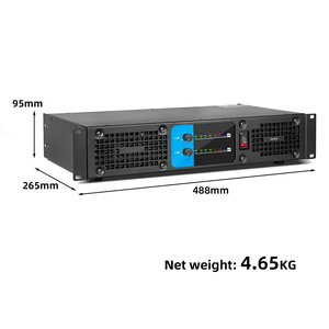 Amply công suất âm thanh chuyên nghiệp H6000 chất lượng cao 600W*2, vỏ kim loại, trở kháng 8ohm 4ohm, dùng cho gia đình, karaoke, sân khấu - Product Image 2