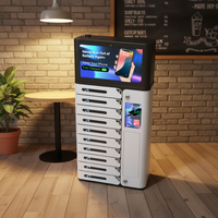 Y2 Power PL-AM08-Y2 Casillero de Carga Inteligente para Interiores con 10 Compartimentos, Pantalla Publicitaria, Servicio de Carga de Teléfonos Móviles PD20W, para Piso/Pared