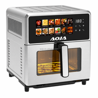 Four à friture numérique grande capacité 10L 2150W avec boîtier en acier inoxydable, chauffage supérieur et inférieur, 12 menus de cuisson prédéfinis